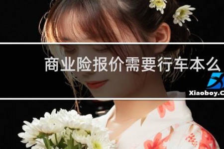 商业险报价需要行车本么